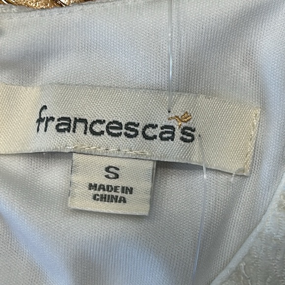 Francesca’s white lace bodice sleeveless mini dress.  Zip back.  Size Small. - Picture 2 of 11